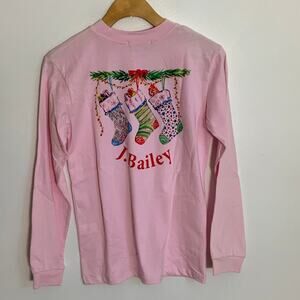 J. Bailey Stocking Logo Tee‎ NWT size 10
